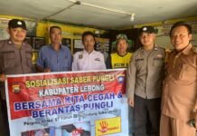 Sambang, Bhabinkamtibmas Polsek Rimbo Pengadang Sosialisasi Saber Pungli