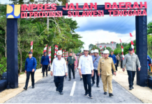 Resmikan Pelaksanaan Inpres Jalan Daerah di Sulawesi Tenggara, Presiden: Percepat Mobilitas Orang dan Logistik