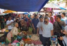 Mendag Tinjau Ketersediaan dan Harga Bapok di Pasar Karang Ayu, Semarang