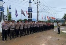 Polres Lebong Pastikan Keamanan Rapat Pleno KPU Kabupaten Lebong Berjalan Kondusif