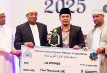 Ahmad Khairi Novandra Juara Kompetisi Al-Qur’an Internasional di Tanzania
