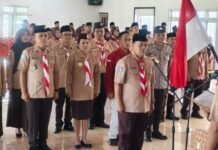 Majukan Pramuka Di Bumi Swarang Patang Stumang, Bupati Lebong Dikukuhkan Jadi KAMABICAB